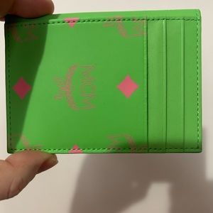 MCM Color Splash Logo Card Case NWT